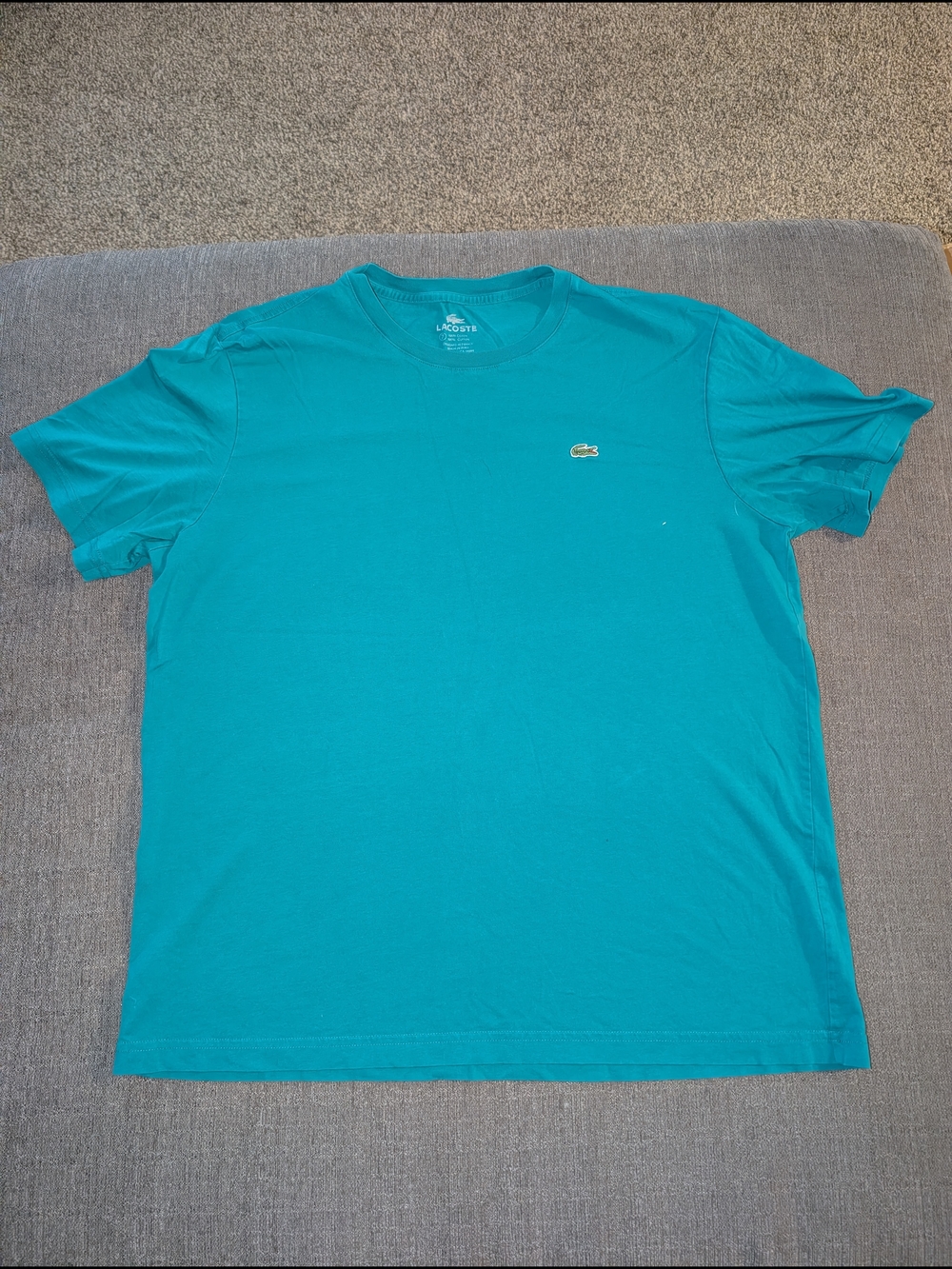 Lacoste Teal Crew Neck Cotton T-Shirt